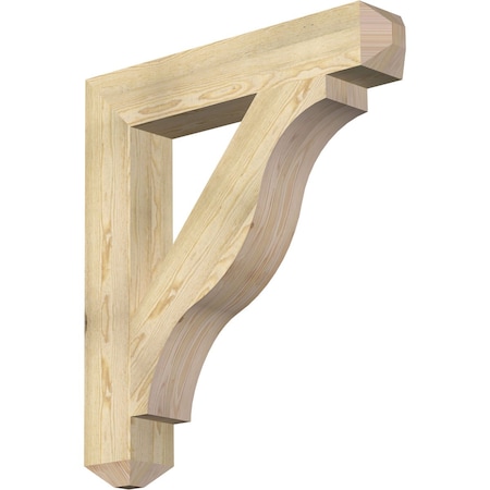 Ekena Millwork Funston Craftsman Rough Sawn Bracket, Douglas Fir, 6"W x 36"D x 40"H BKT06X36X40FST04RDF